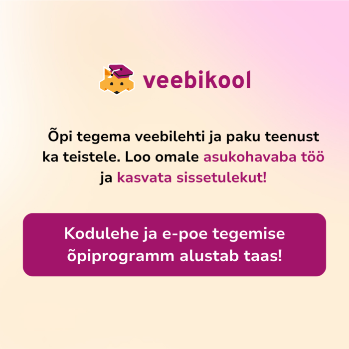 WordPressi õpiprogramm (sissemakse)