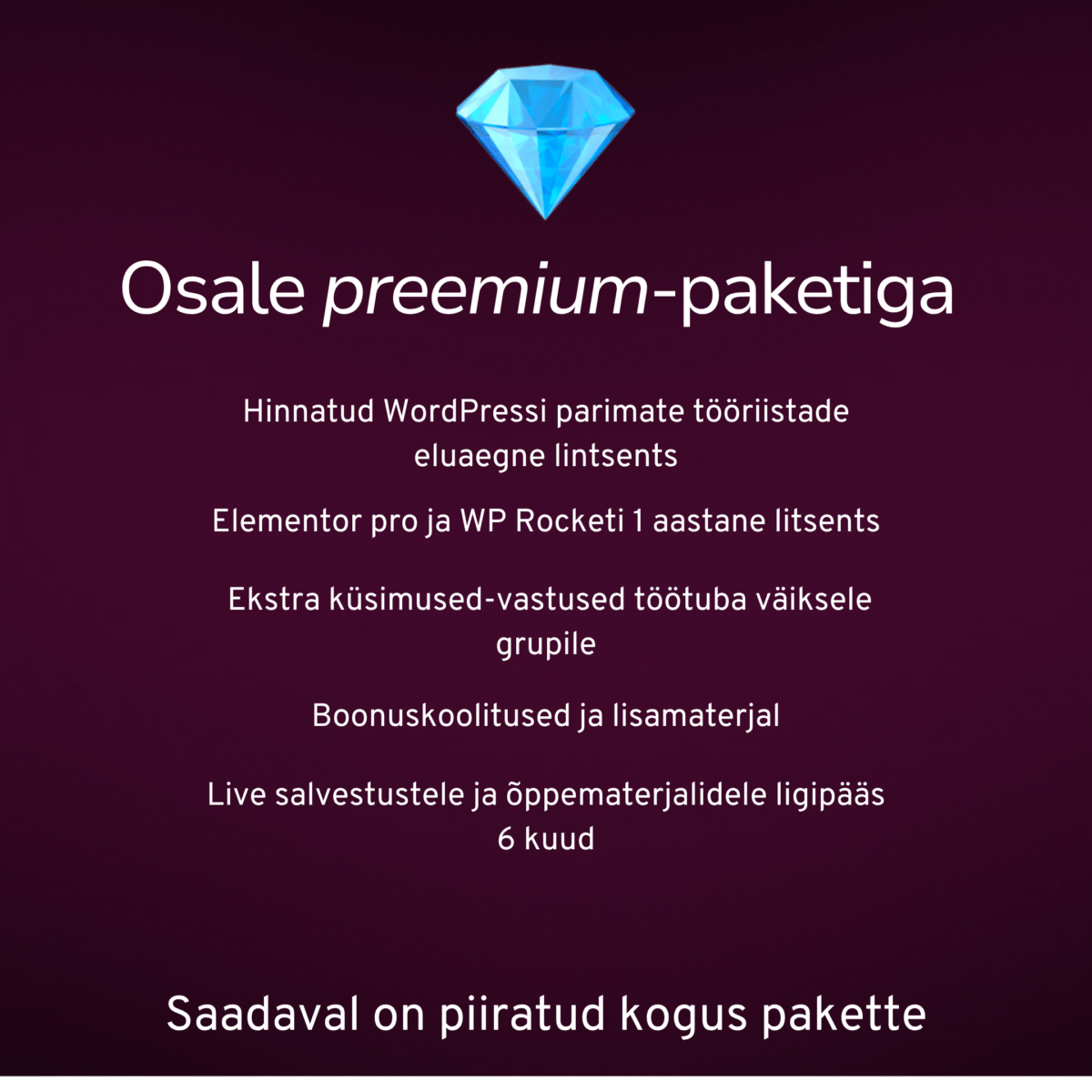 Õpinädal: Tee ise veebileht preemiumpilet august 2025