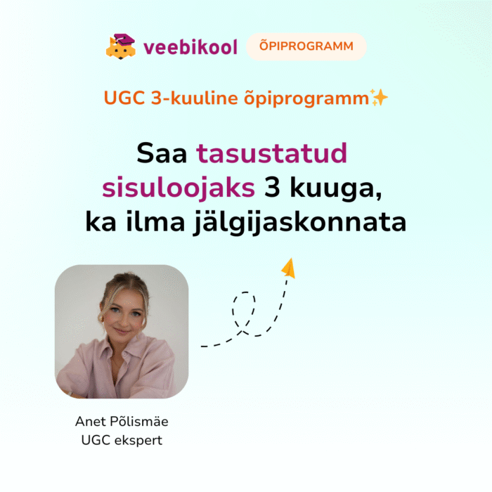 Sissemakse UGC Õpiprogrammi – Saa kõrgelt tasustatud sisuloojaks ja loo portfell, mis müüb sinu teenuseid!