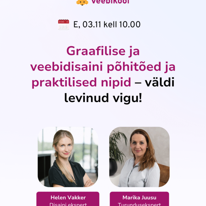 Disaini koolitus: Graafilise ja veebidisaini põhitõed ja praktilised nipid