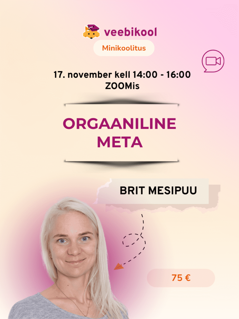 Orgaanilise sotsiaalmeedia koolitus, Brit Mesipuu